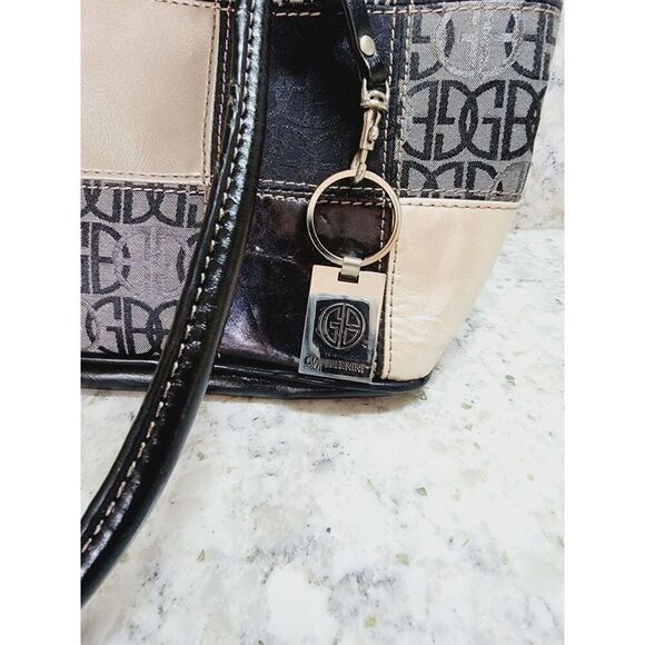 Giani Bernini Handbag Shoulder Tote Purse Neutral Colors Checkered 14x10 - Picture 4 of 16